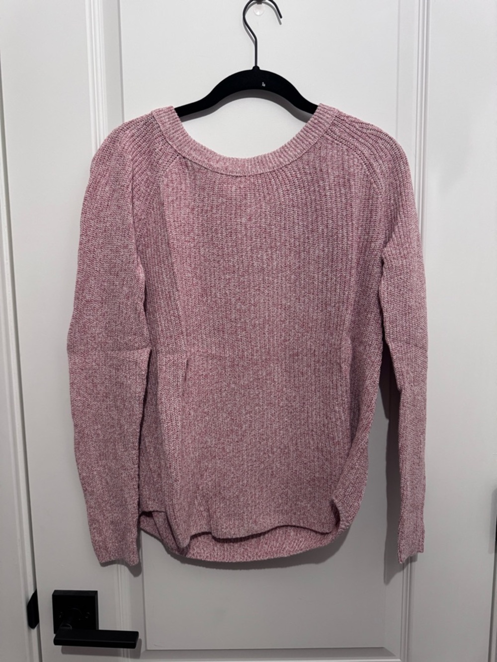 LOFT Dusty Rose Marled Crewneck Sweater